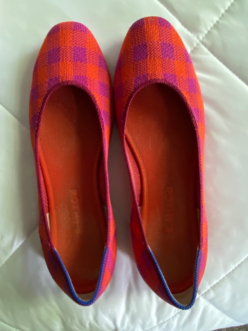 Rothy’s Pomegranate Gingham Size 10